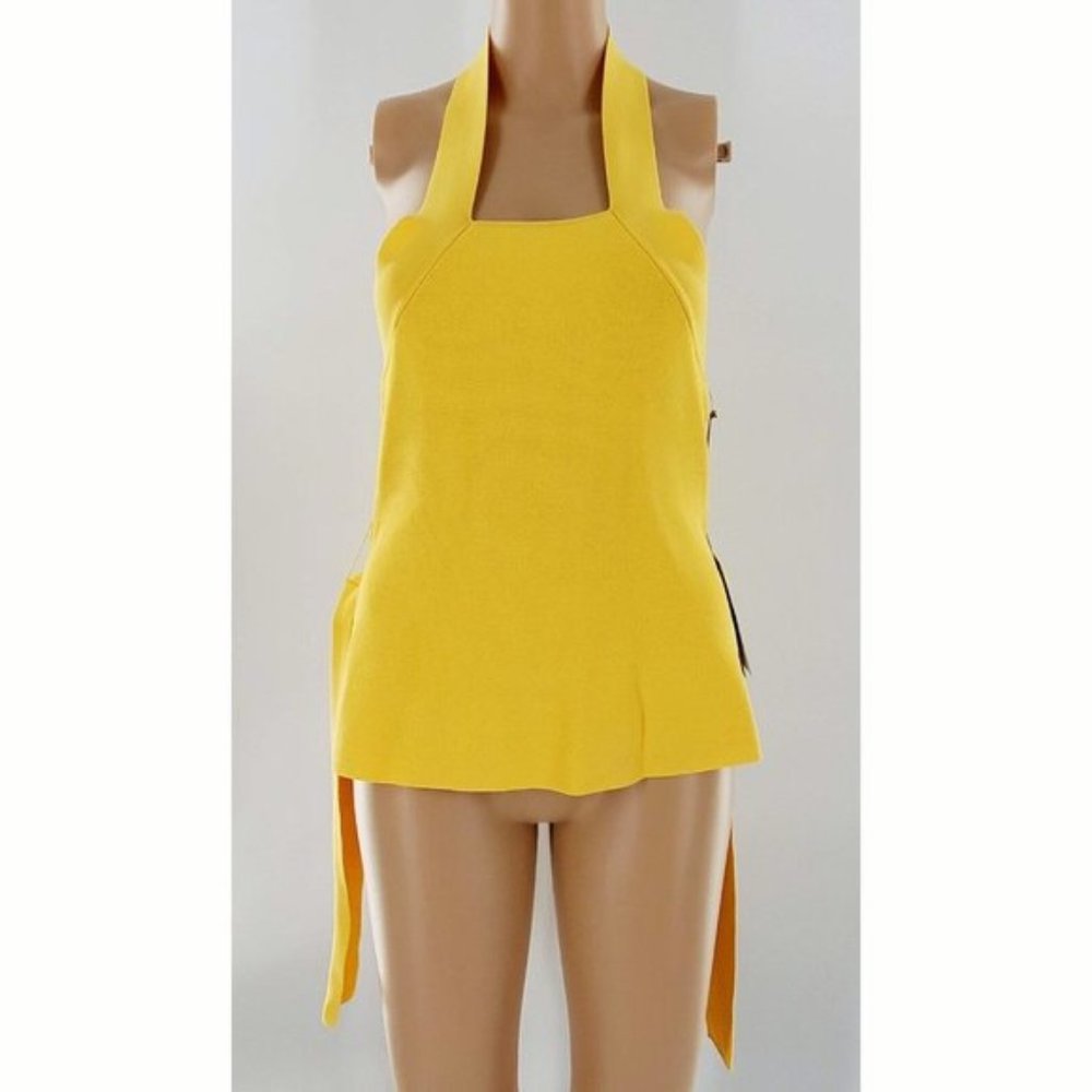 Eva Mendes Halter Blouse - Yellow (Size X-Small)
